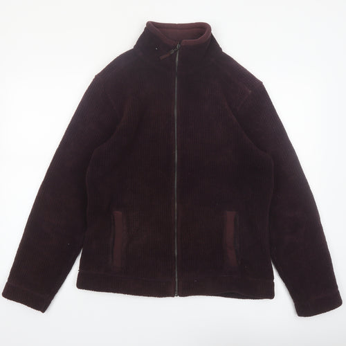Marks and Spencer Men's Purple Fleece Full Zip Jacket Size S