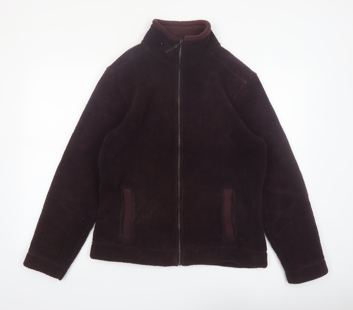 Marks and Spencer Men's Purple Fleece Full Zip Jacket Size S