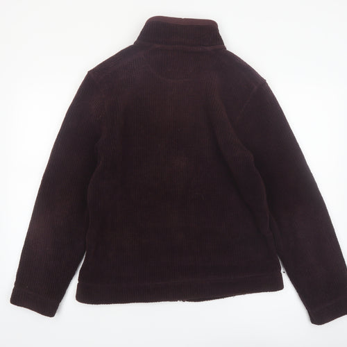 Marks and Spencer Men's Purple Fleece Full Zip Jacket Size S