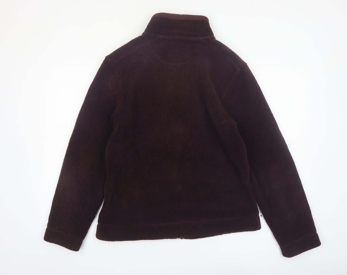 Marks and Spencer Men's Purple Fleece Full Zip Jacket Size S