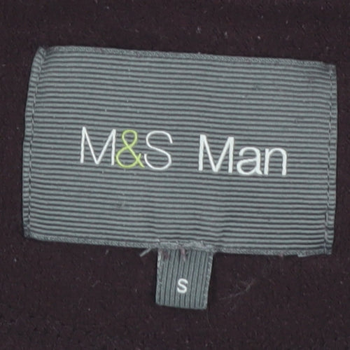 Marks and Spencer Men's Purple Fleece Full Zip Jacket Size S