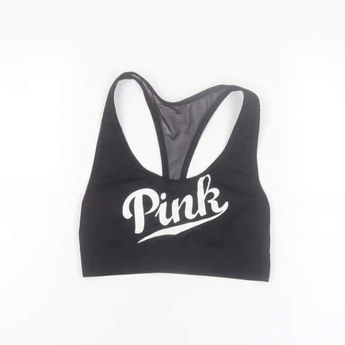 Victoria's Secret PINK Black Women's S Racerback Sports Bra