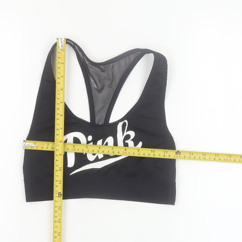 Victoria's Secret PINK Black Women's S Racerback Sports Bra