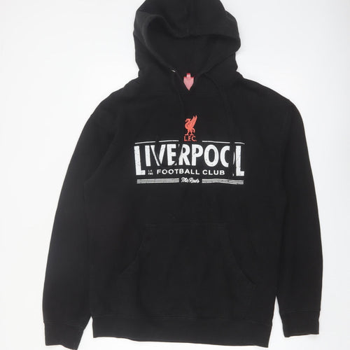 LFC Mens Black Pullover Hoodie Medium Football Club Sweatshirt