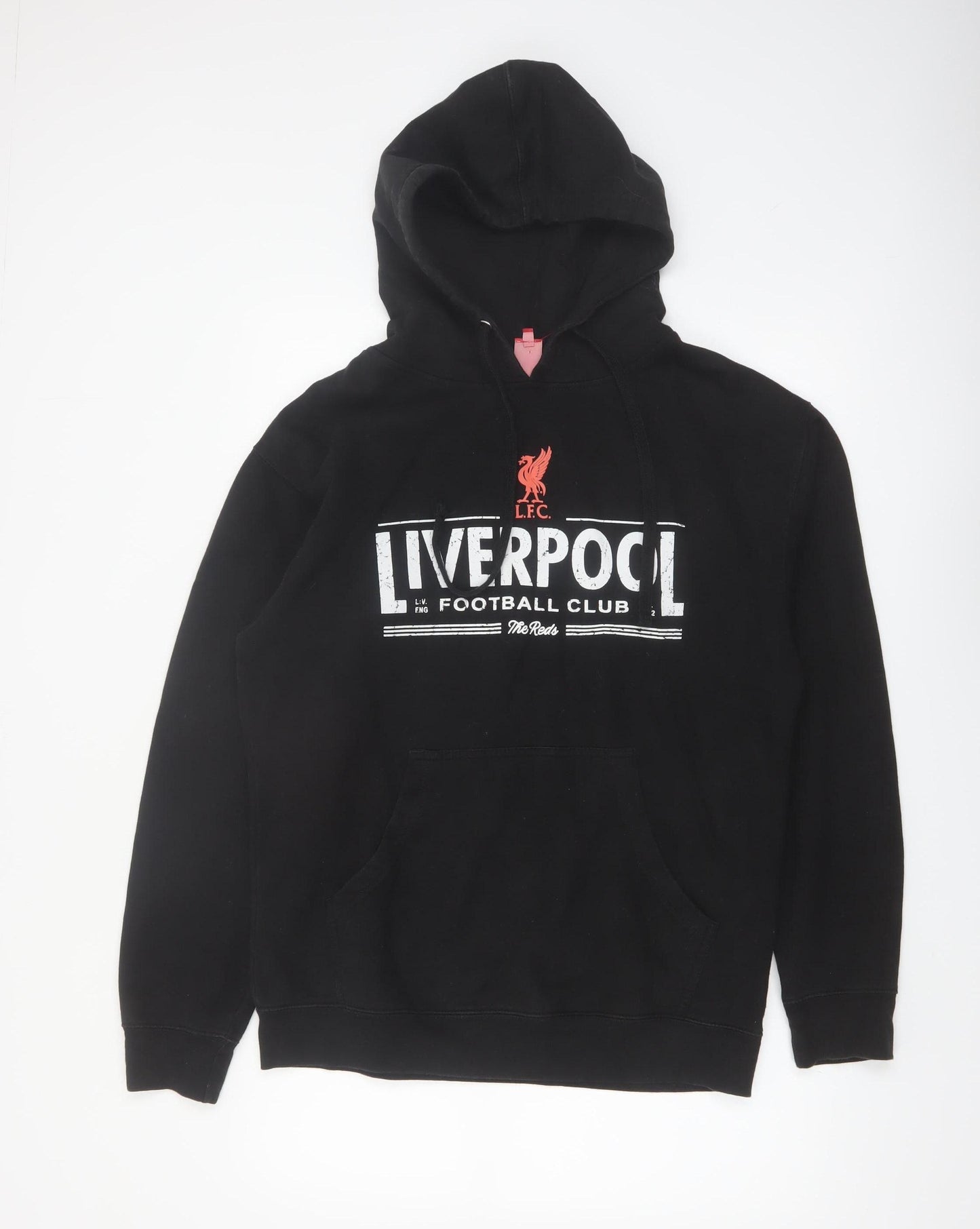 LFC Mens Black Pullover Hoodie Medium Football Club Sweatshirt