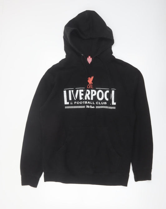 LFC Mens Black Pullover Hoodie Medium Football Club Sweatshirt
