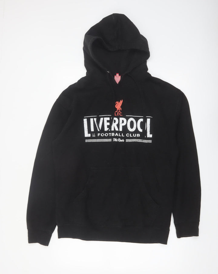 LFC Mens Black Pullover Hoodie Medium Football Club Sweatshirt