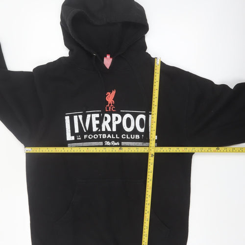 LFC Mens Black Pullover Hoodie Medium Football Club Sweatshirt