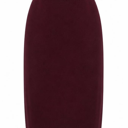 Jaeger Women's Brown Wool Pencil Skirt L Knit Knee Length