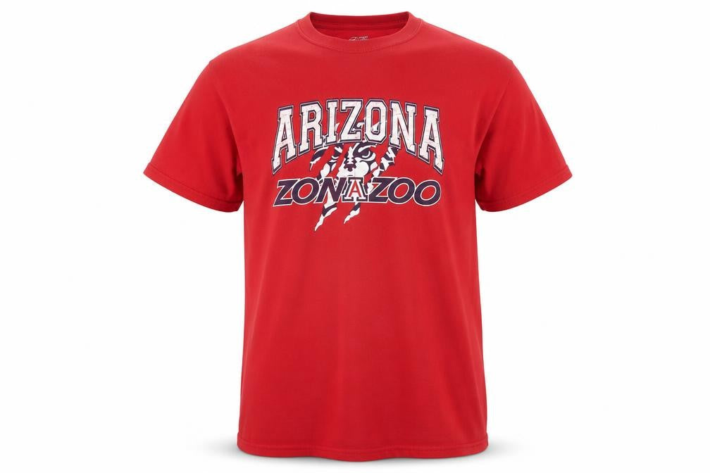 Port and Company Men's Red Arizona ZonaZoo Graphic T-Shirt L