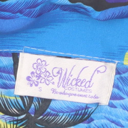 Wicked Costumes Men's Blue Hawaiian Button-Up Shirt Size S