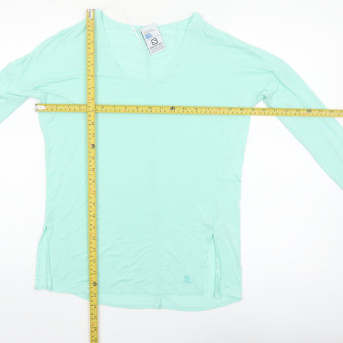 Salomon Women's Green XS Lightweight Long Sleeve V-Neck Sports Top