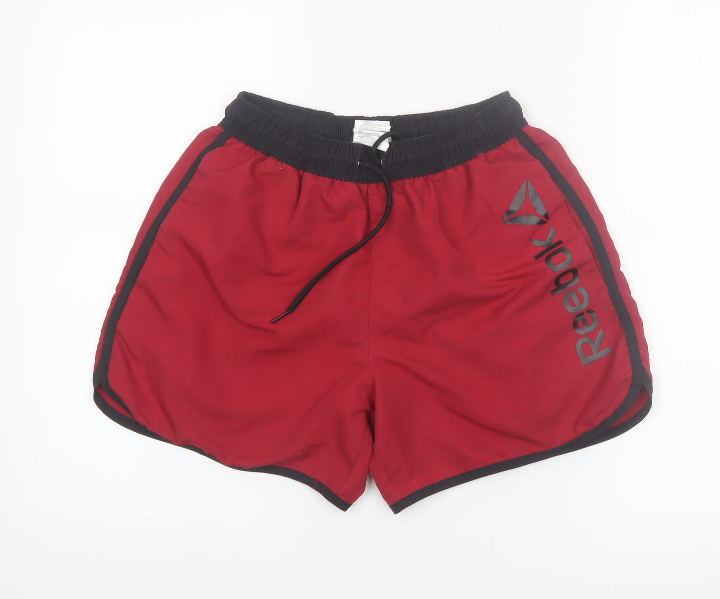 Reebok Men's Red Black Swim Shorts Size S Quick Dry Comfortable Fit