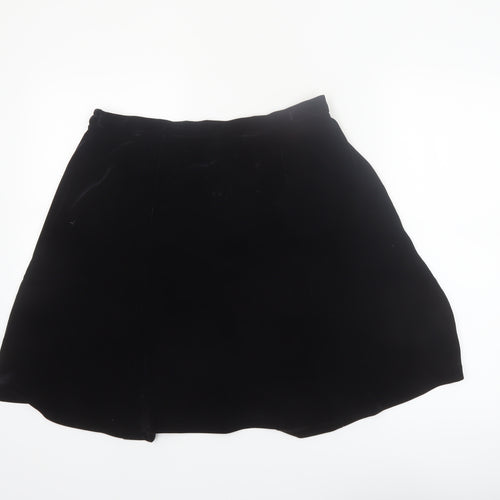 R&K Evening Women’s Black Velvet A-Line Knee Length Skirt L