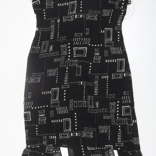 Jolibel Petite Black Geometric Sheath Dress Women’s Size 12