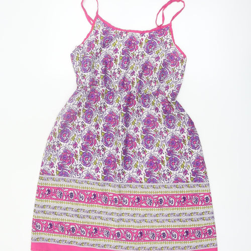 Ocean Club Womens Multicoloured Scoop Neck Slip Dress Size 6-8