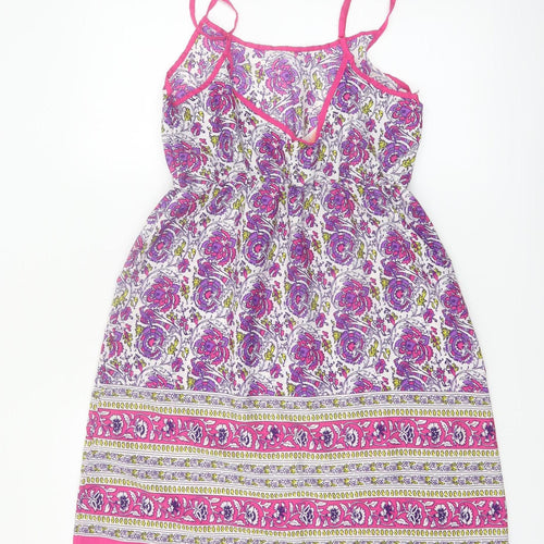 Ocean Club Womens Multicoloured Scoop Neck Slip Dress Size 6-8