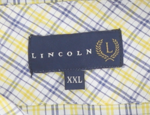 Lincoln Men's Blue 2XL Cotton V-Neck Sleeveless Jumper Vest