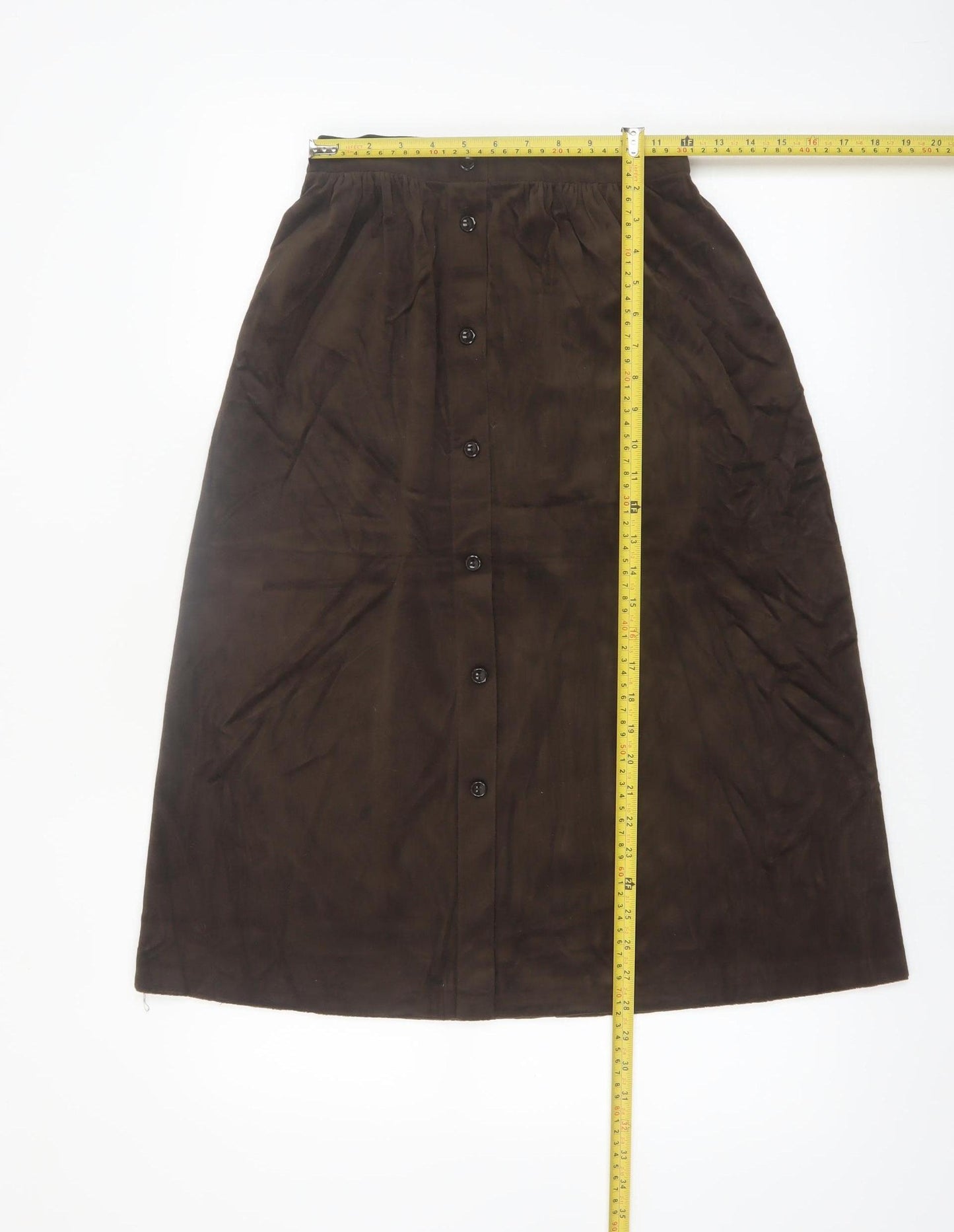 Marks and Spencer Women Brown A-Line Knee Length Skirt Size 12