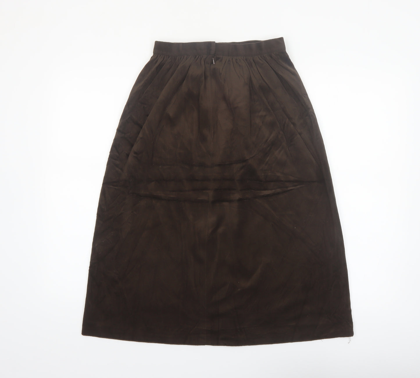 Marks and Spencer Women Brown A-Line Knee Length Skirt Size 12