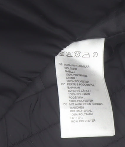 H&M L.O.G.G. Women's Black Bomber Jacket Size 12 Full Zip Casual