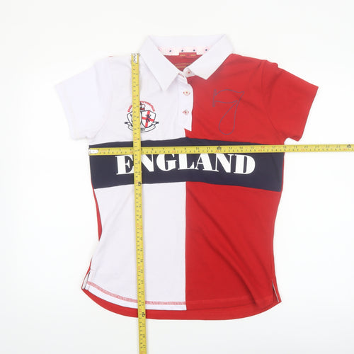 England Victorious Womens Multicoloured Polo Shirt Size 12