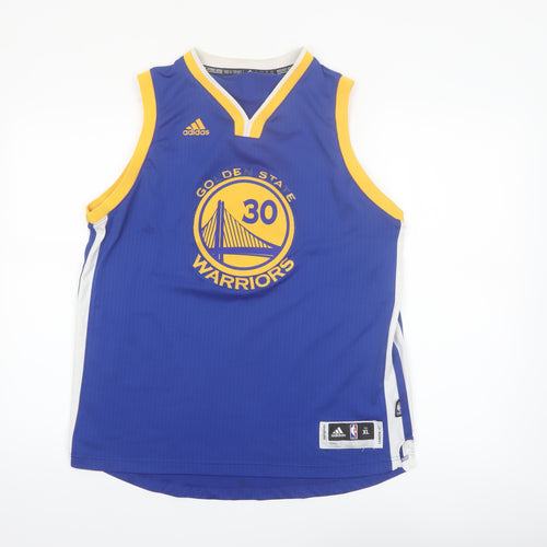 Adidas Men's Blue Golden State Warriors XL Sleeveless Basketball Top