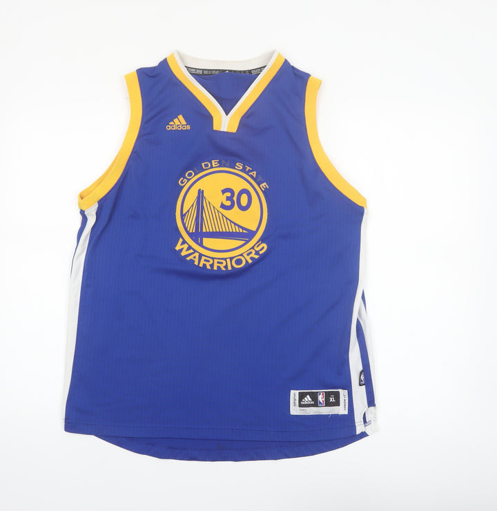 Adidas Men's Blue Golden State Warriors XL Sleeveless Basketball Top