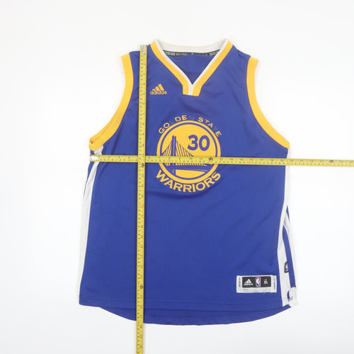 Adidas Men's Blue Golden State Warriors XL Sleeveless Basketball Top
