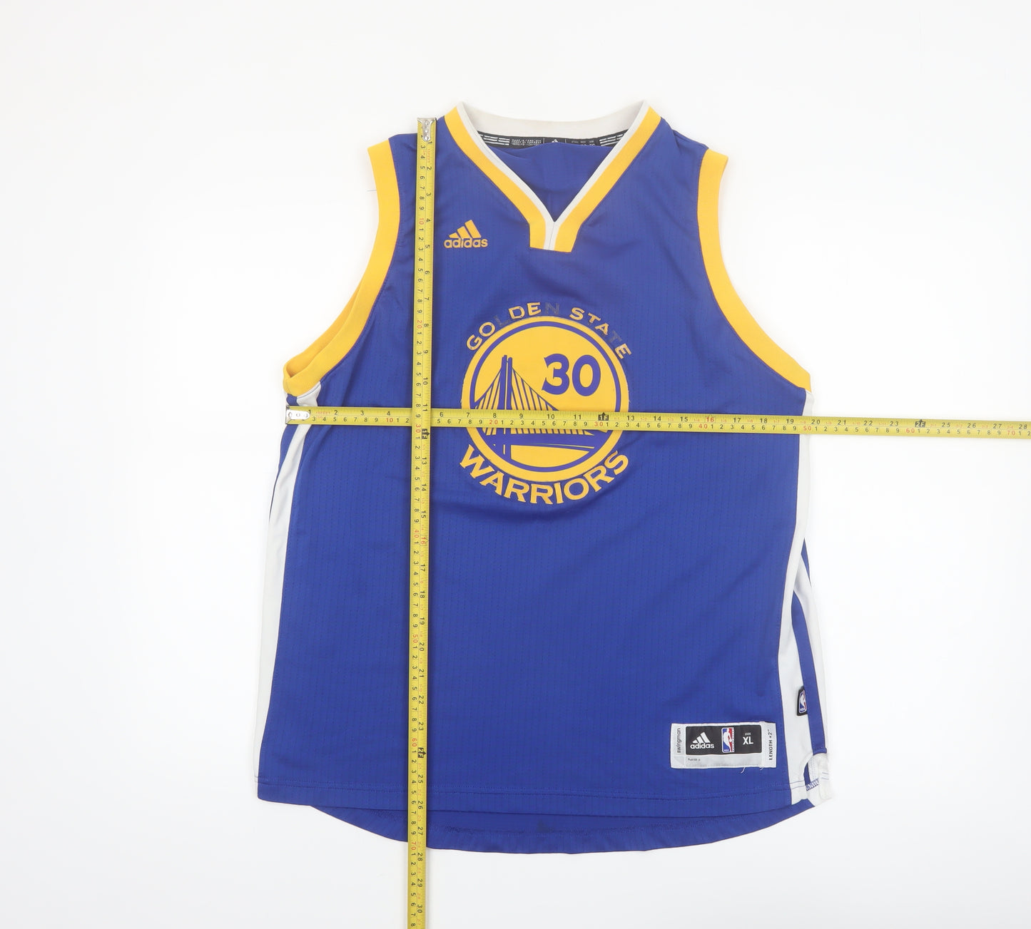 Adidas Men's Blue Golden State Warriors XL Sleeveless Basketball Top