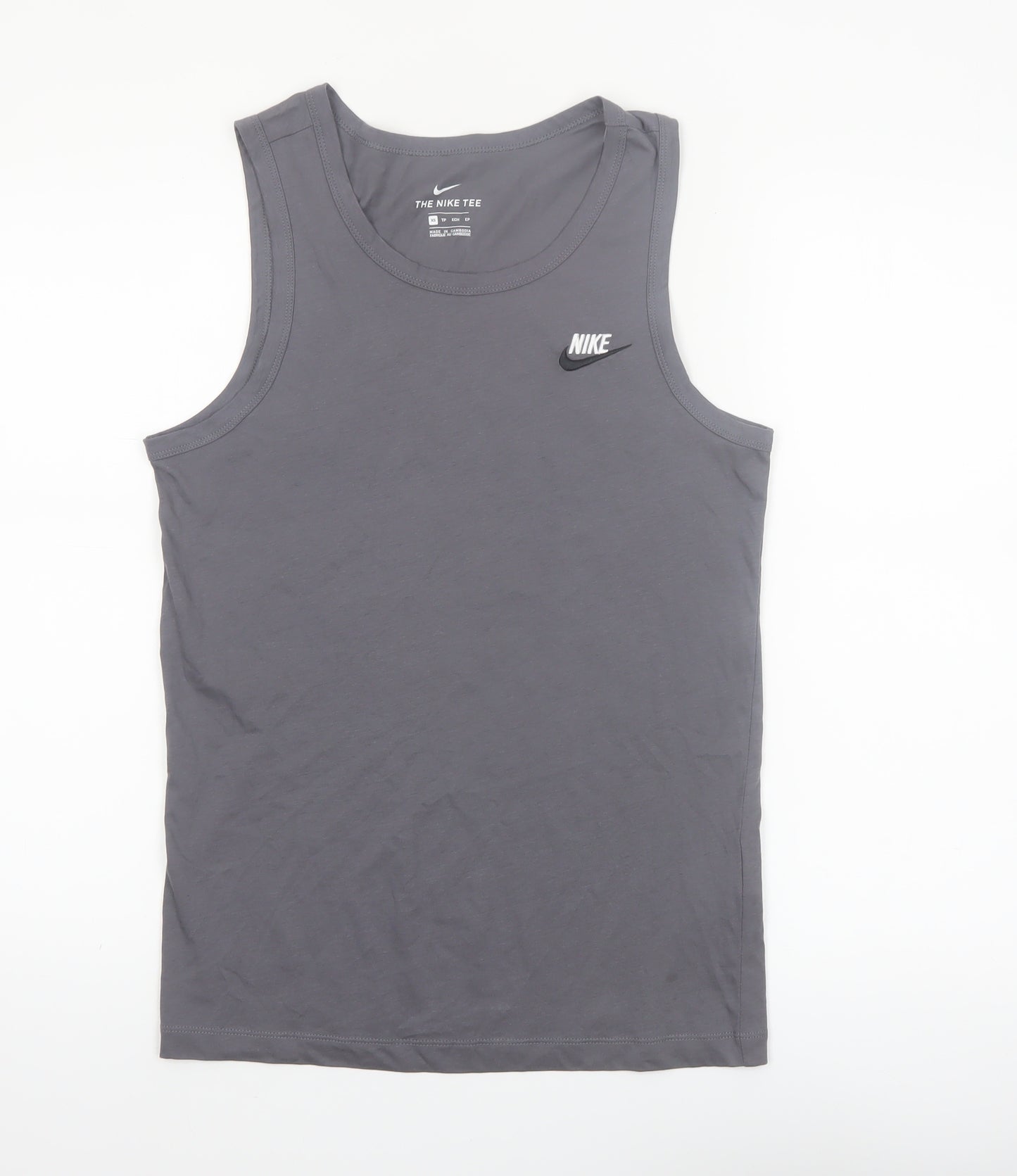 Nike Men's Grey XS Sleeveless Cotton Casual Sports Vest