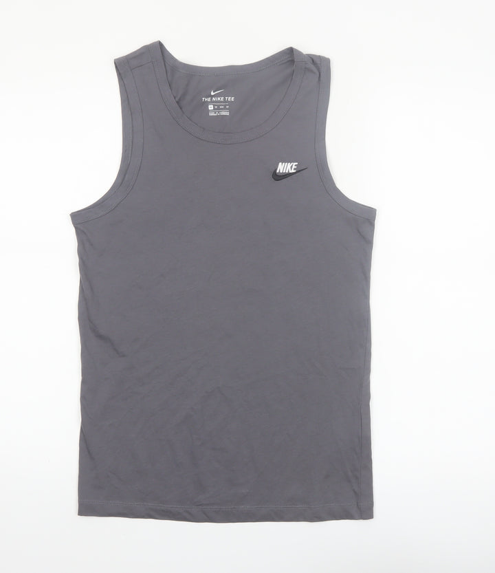 Nike Men's Grey XS Sleeveless Cotton Casual Sports Vest