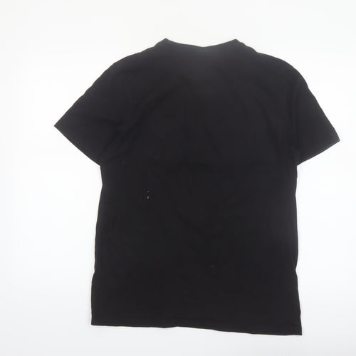 Closure London Men’s Black Graphic Logo T-Shirt Size M Cotton Crew Neck
