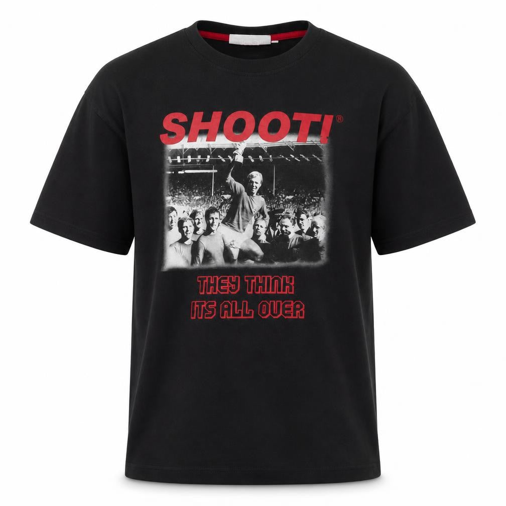 SHOOT! Men's Black Medium Football Legends Graphic T-Shirt