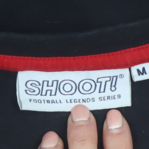 SHOOT! Men's Black Medium Football Legends Graphic T-Shirt