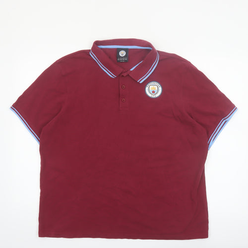 Fanatics Men’s 2XL Red Manchester City Polo Shirt Short Sleeve