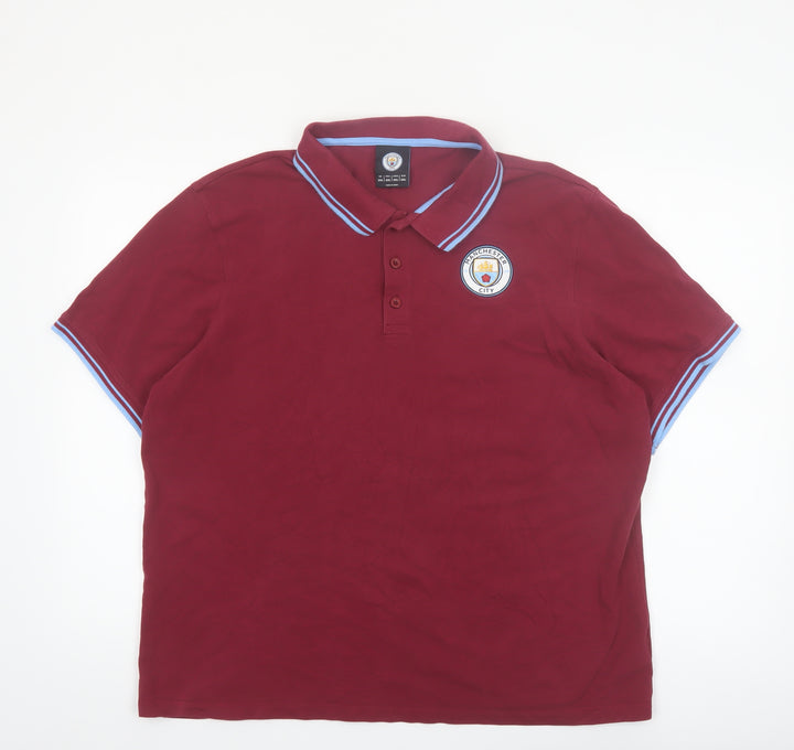 Fanatics Men’s 2XL Red Manchester City Polo Shirt Short Sleeve