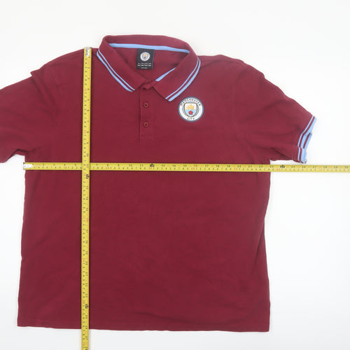 Fanatics Men’s 2XL Red Manchester City Polo Shirt Short Sleeve