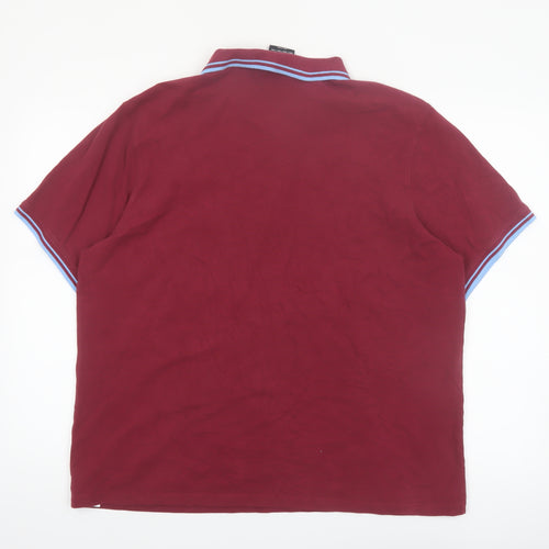 Fanatics Men’s 2XL Red Manchester City Polo Shirt Short Sleeve