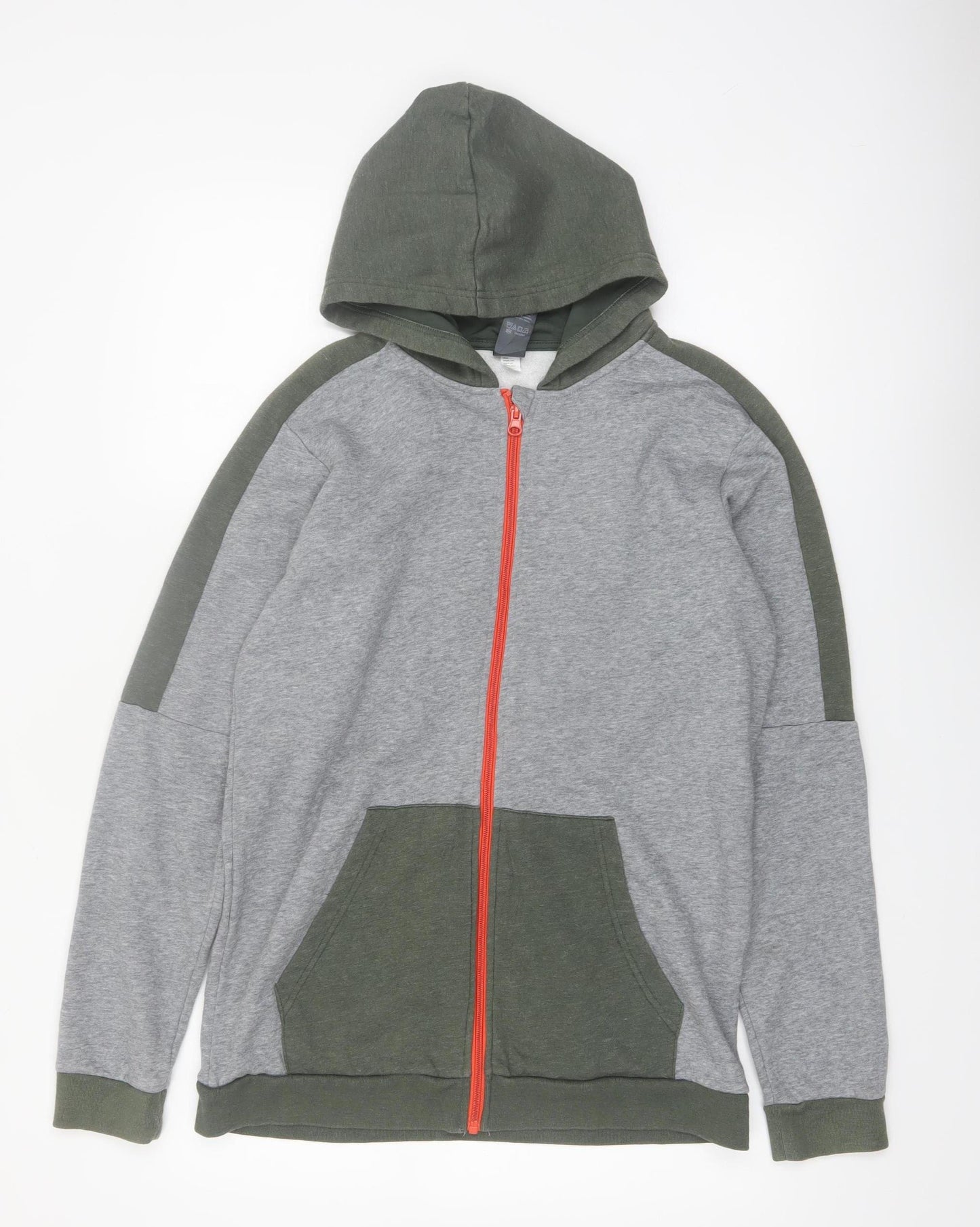 Champion Womens Grey Green Full Zip Hoodie XL 16-18 Casual Cotton Blend