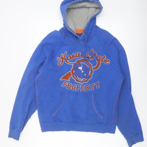 Burton Men's Blue Pullover Hoodie M Graphic Print Cotton
