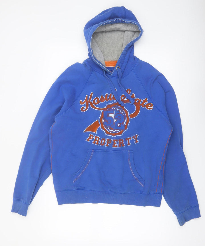 Burton Men's Blue Pullover Hoodie M Graphic Print Cotton