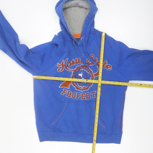 Burton Men's Blue Pullover Hoodie M Graphic Print Cotton