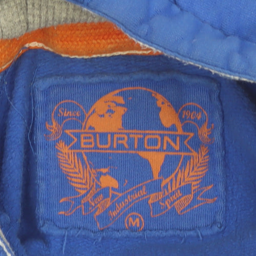 Burton Men's Blue Pullover Hoodie M Graphic Print Cotton