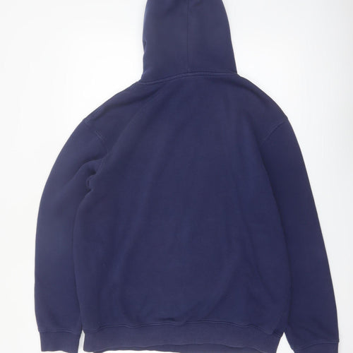 H&M Men Blue Pullover Hoodie M United World Citizen Logo