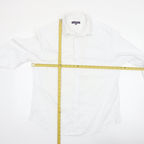 Tailor & Cutter Men's White Regular Fit 16.5in Formal Dress Shirt
