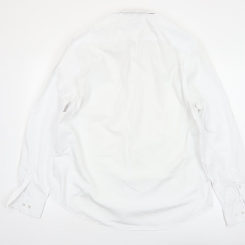 Tailor & Cutter Men's White Regular Fit 16.5in Formal Dress Shirt