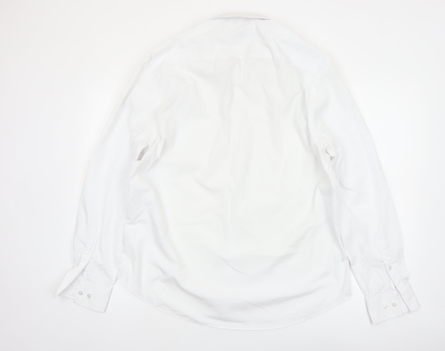 Tailor & Cutter Men's White Regular Fit 16.5in Formal Dress Shirt