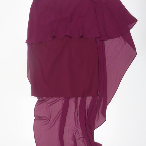 Marciano Women’s Purple One Shoulder Hi-Low Asymmetric Dress XS