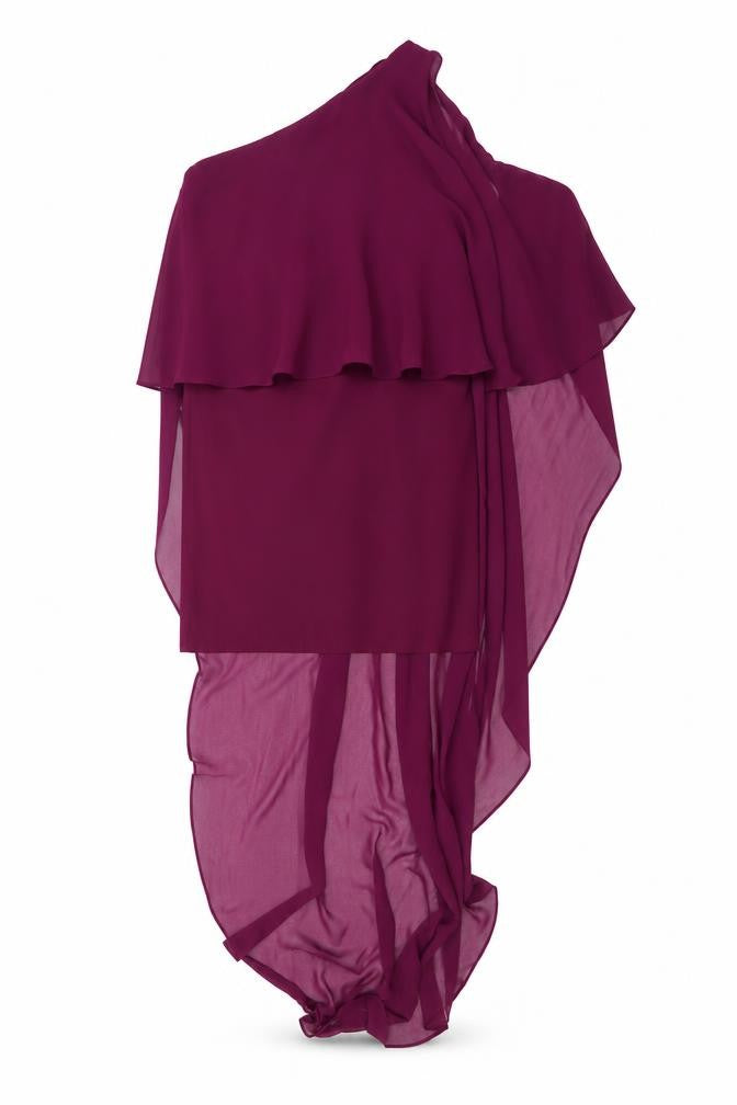 Marciano Women’s Purple One Shoulder Hi-Low Asymmetric Dress XS